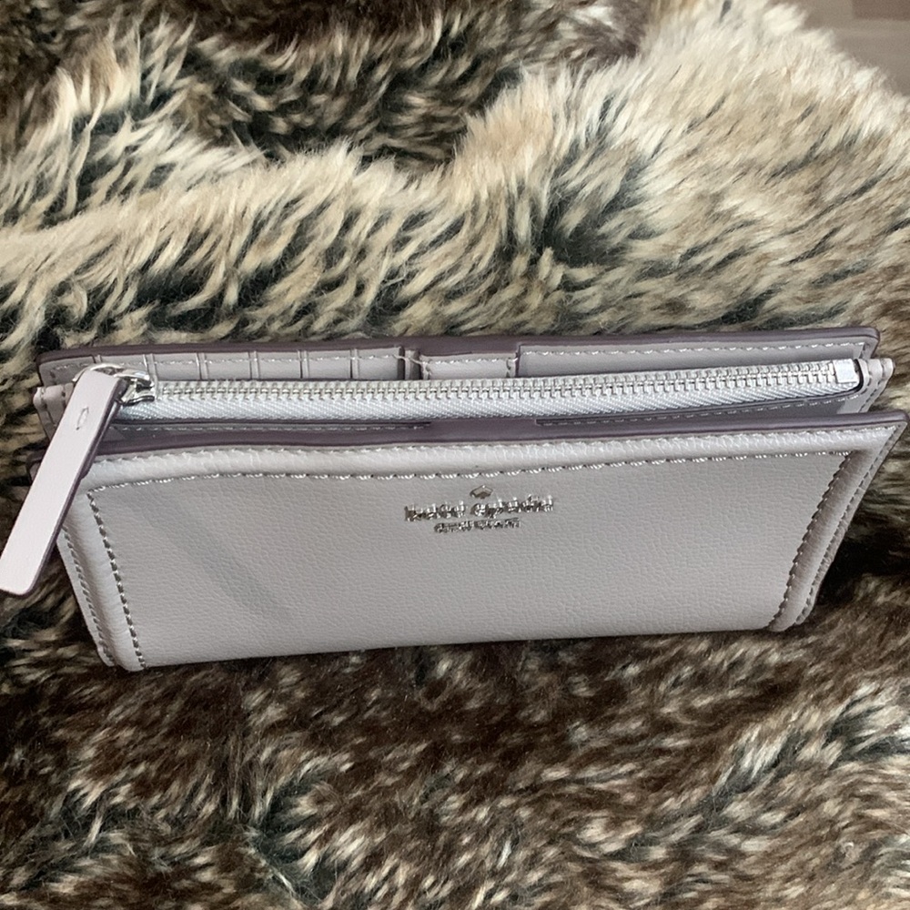 Kate Spade Pewter Grey Wallet-NWOT - Picture 3 of 12